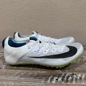 Nike Zoom Superfly Elite 2 Flyknit White Green Spikes FZ9662-100 Men’s Size 7